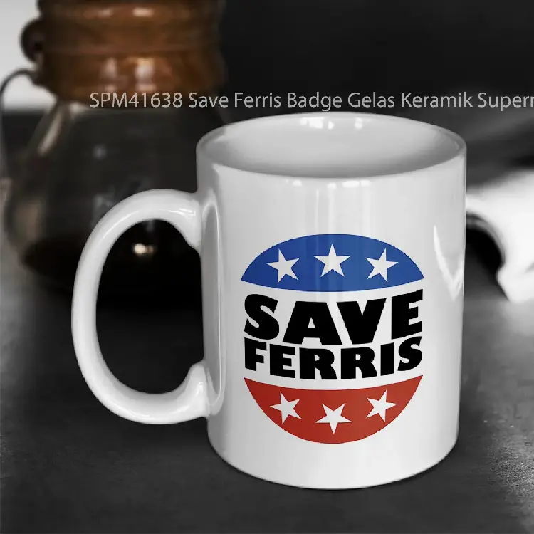 SPM41638 Save Ferris Badge Gelas Keramik Supermug