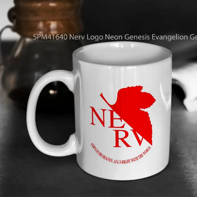 SPM41640 Nerv Logo Neon Genesis Evangelion Gelas Keramik Supermug