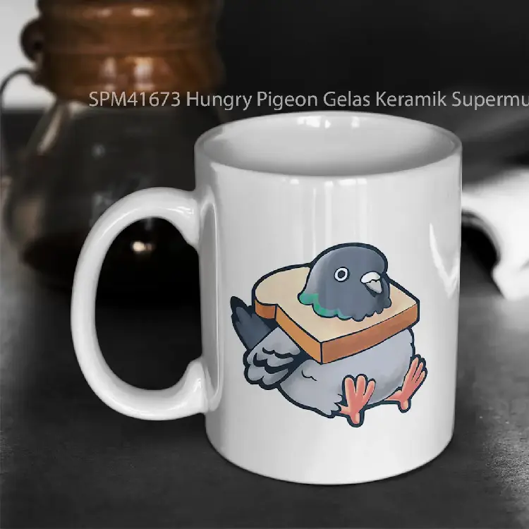 SPM41673 Hungry Pigeon Gelas Keramik Supermug