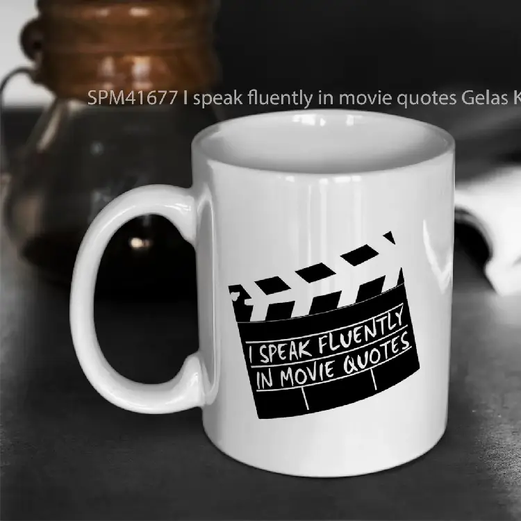 SPM41677 I speak fluently in movie quotes Gelas Keramik Supermug
