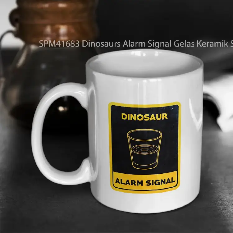 SPM41683 Dinosaurs Alarm Signal Gelas Keramik Supermug