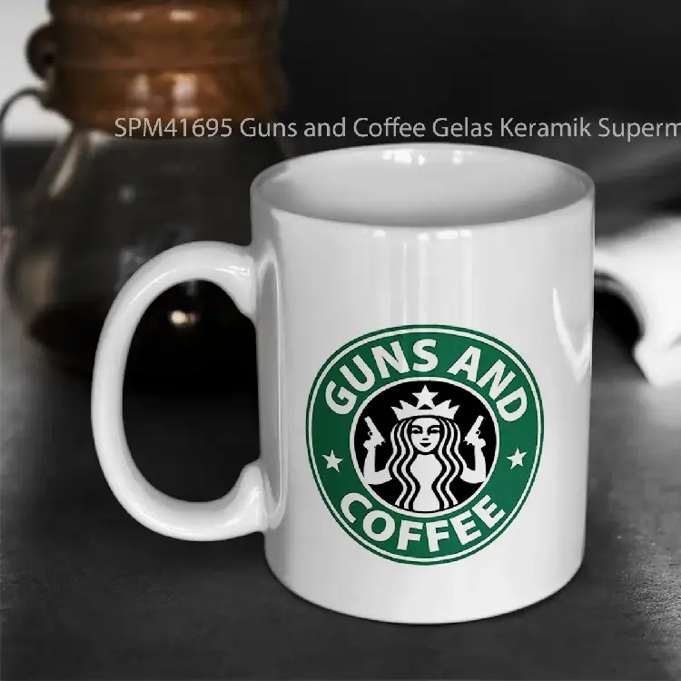 SPM41695 Guns and Coffee Gelas Keramik Supermug