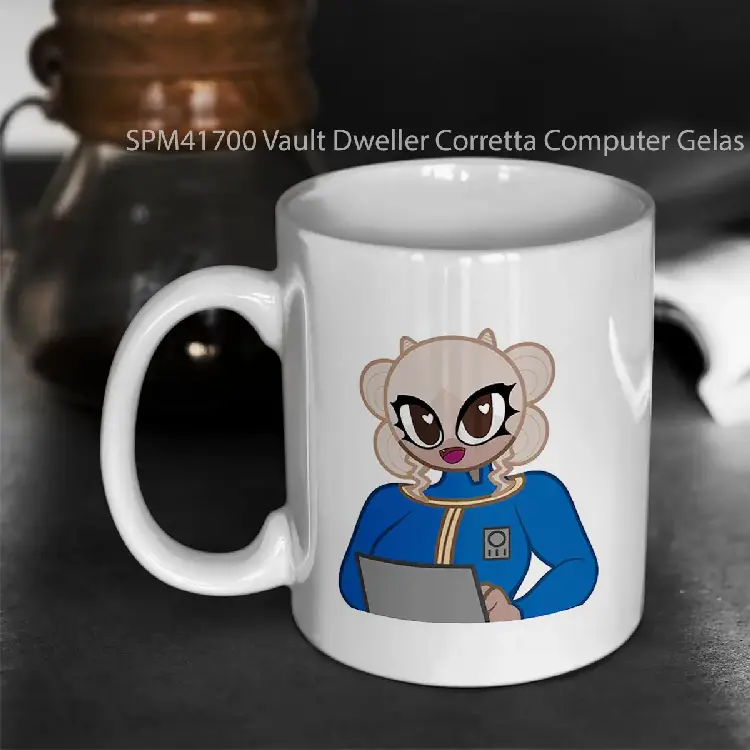 SPM41700 Vault Dweller Corretta Computer Gelas Keramik Supermug