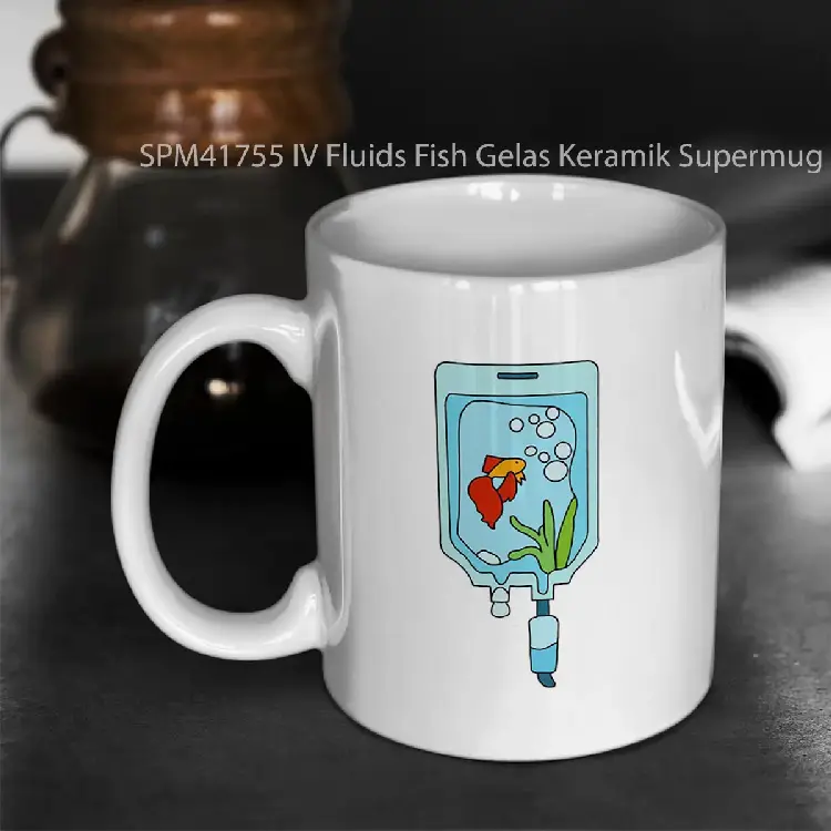 SPM41755 IV Fluids Fish Gelas Keramik Supermug