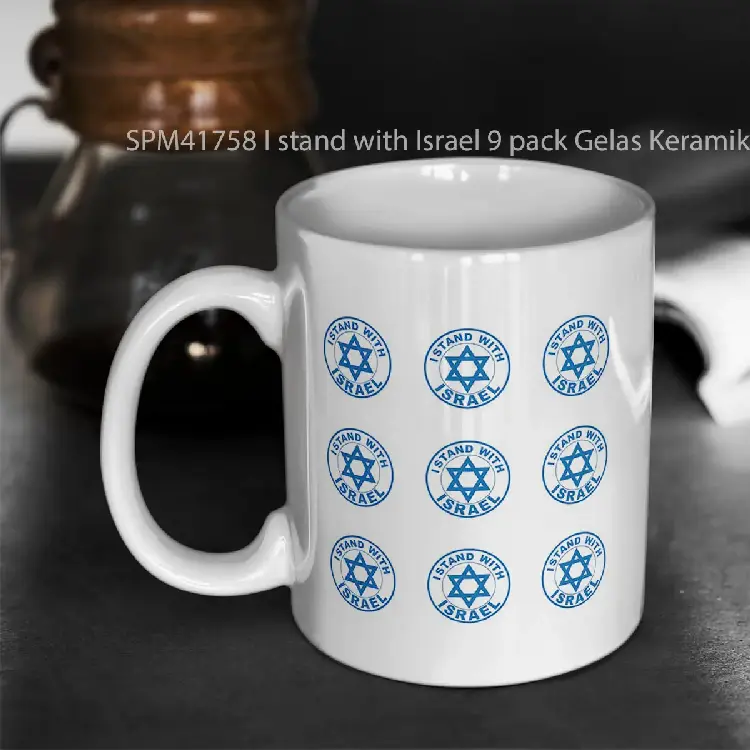 SPM41758 I stand with Israel 9 pack Gelas Keramik Supermug