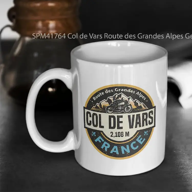 SPM41764 Col de Vars Route des Grandes Alpes Gelas Keramik Supermug