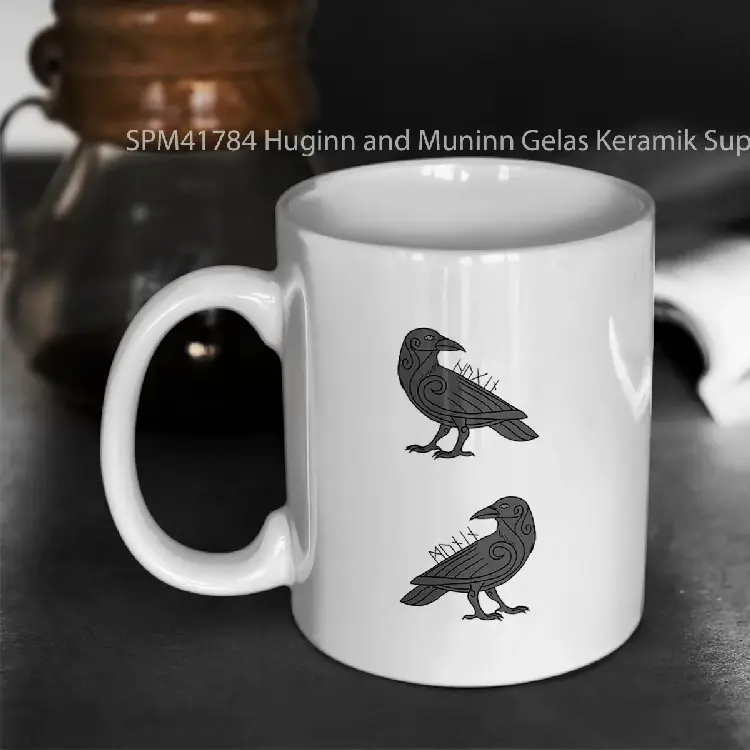 SPM41784 Huginn and Muninn Gelas Keramik Supermug
