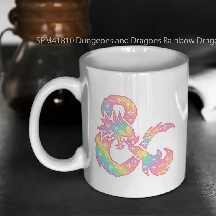 SPM41810 Dungeons and Dragons Rainbow Dragon Gelas Keramik Supermug