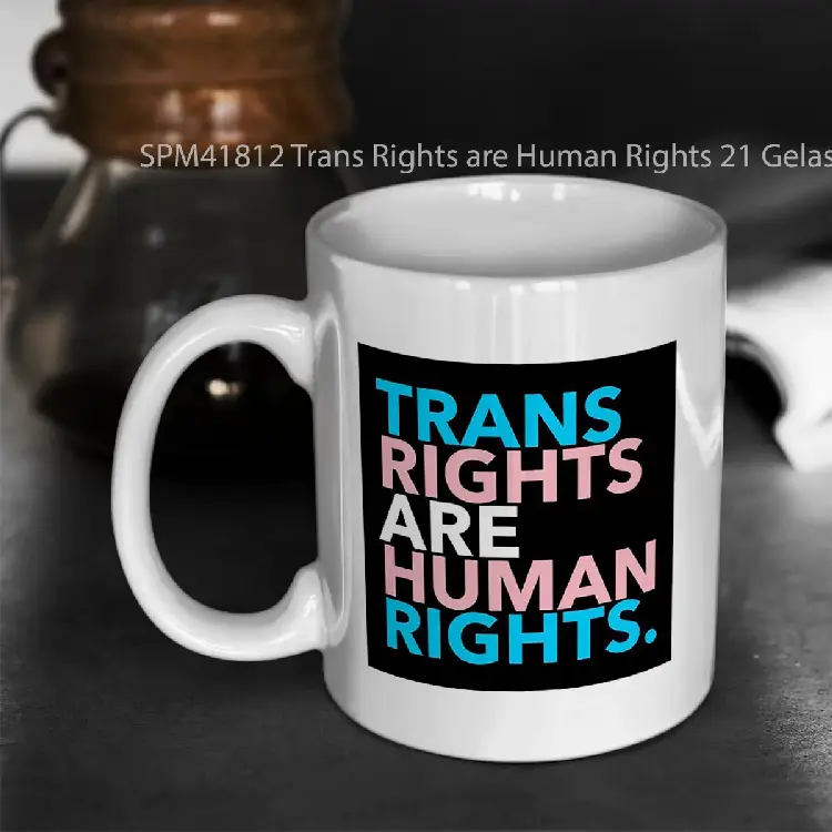 SPM41812 Trans Rights are Human Rights 21 Gelas Keramik Supermug