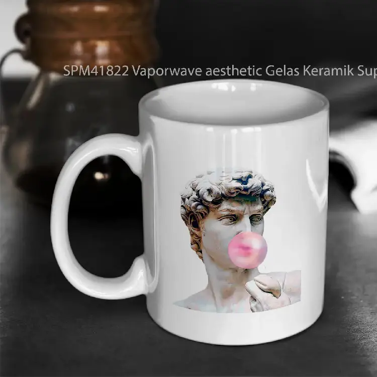 SPM41822 Vaporwave aesthetic Gelas Keramik Supermug