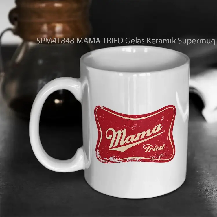 SPM41848 MAMA TRIED Gelas Keramik Supermug