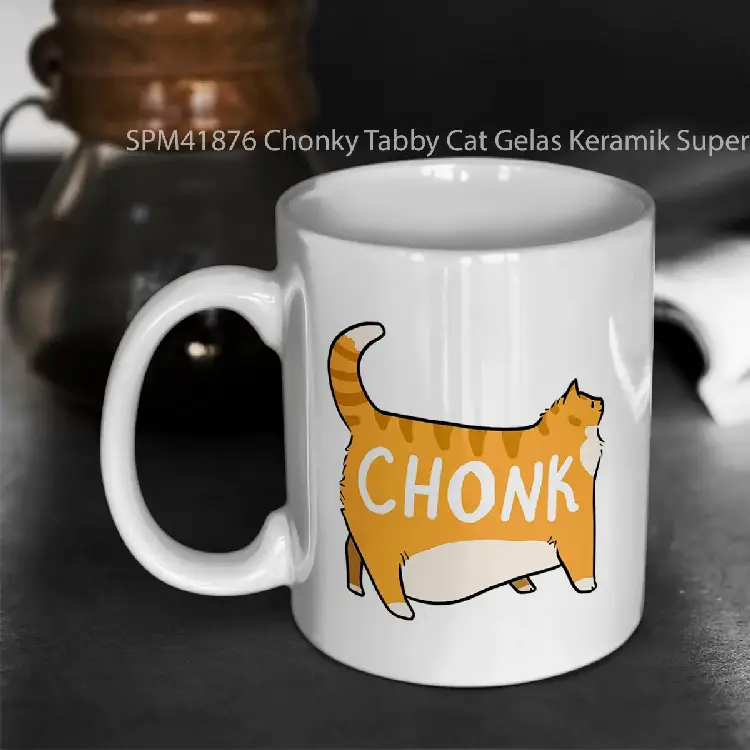 SPM41876 Chonky Tabby Cat Gelas Keramik Supermug
