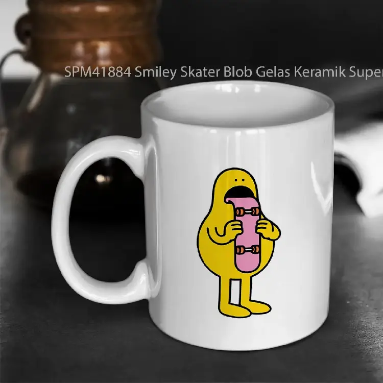 SPM41884 Smiley Skater Blob Gelas Keramik Supermug