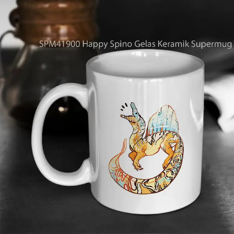 SPM41900 Happy Spino Gelas Keramik Supermug