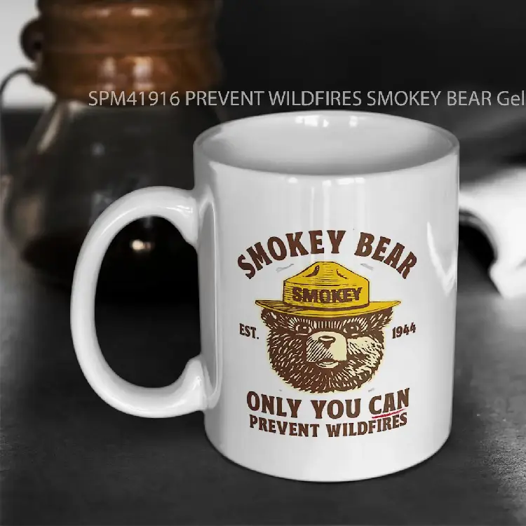 SPM41916 PREVENT WILDFIRES SMOKEY BEAR Gelas Keramik Supermug