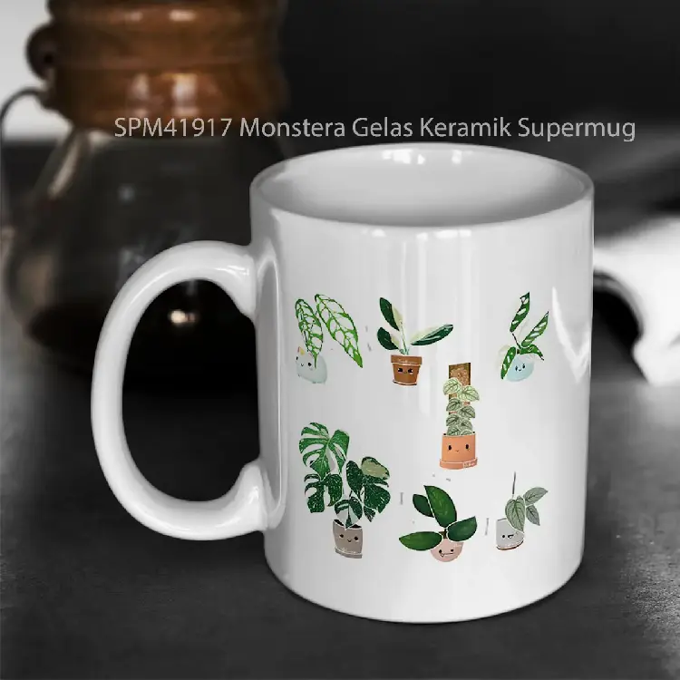 SPM41917 Monstera Gelas Keramik Supermug
