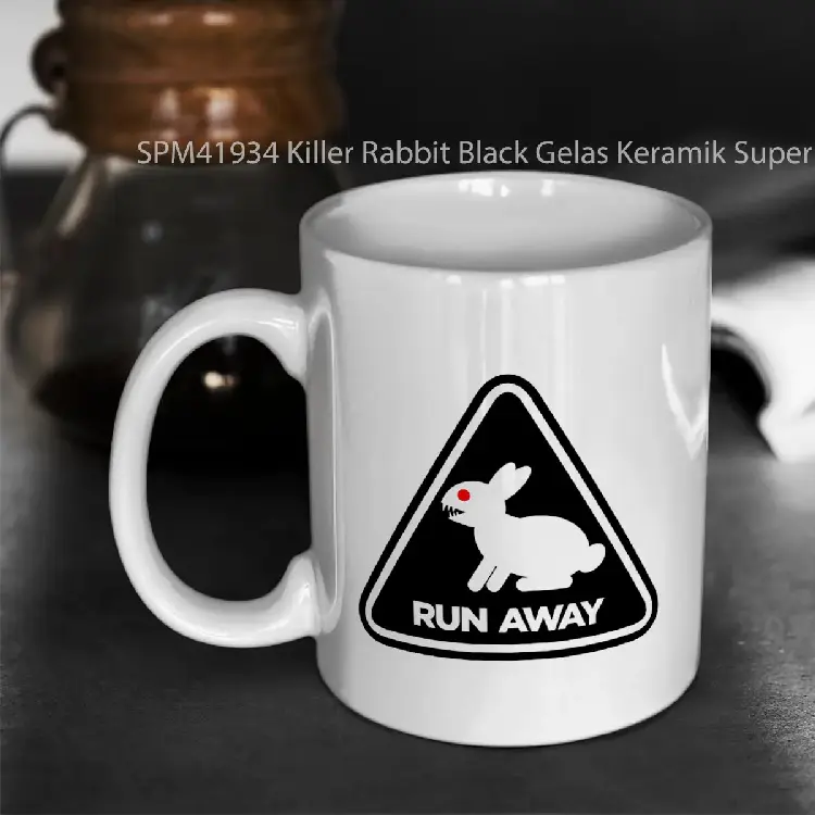 SPM41934 Killer Rabbit Black Gelas Keramik Supermug