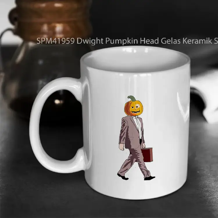 SPM41959 Dwight Pumpkin Head Gelas Keramik Supermug