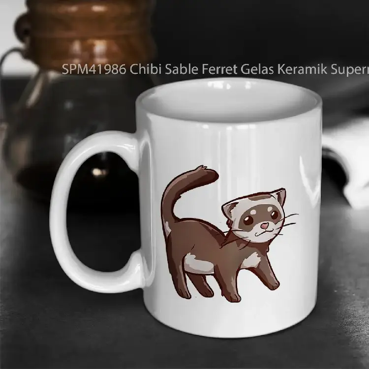 SPM41986 Chibi Sable Ferret Gelas Keramik Supermug