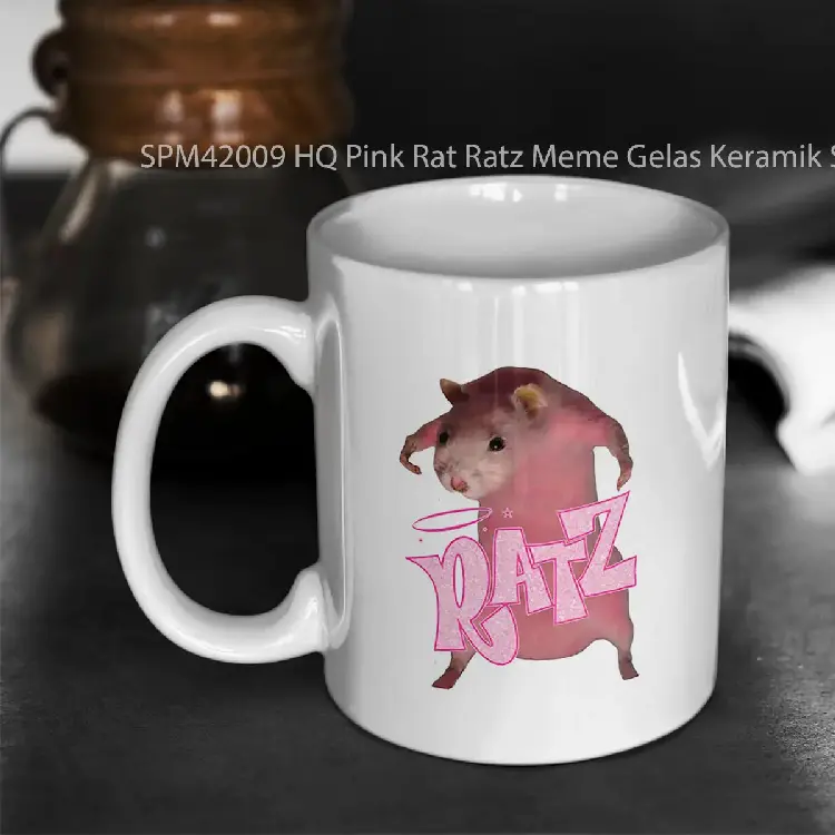 SPM42009 HQ Pink Rat Ratz Meme Gelas Keramik Supermug