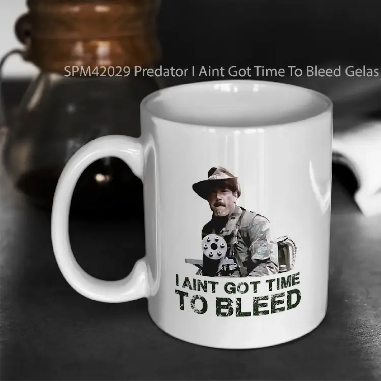 SPM42029 Predator I Aint Got Time To Bleed Gelas Keramik Supermug