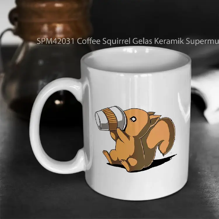 SPM42031 Coffee Squirrel Gelas Keramik Supermug