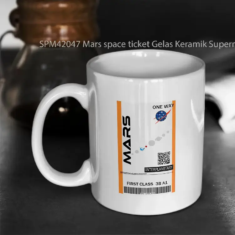 SPM42047 Mars space ticket Gelas Keramik Supermug