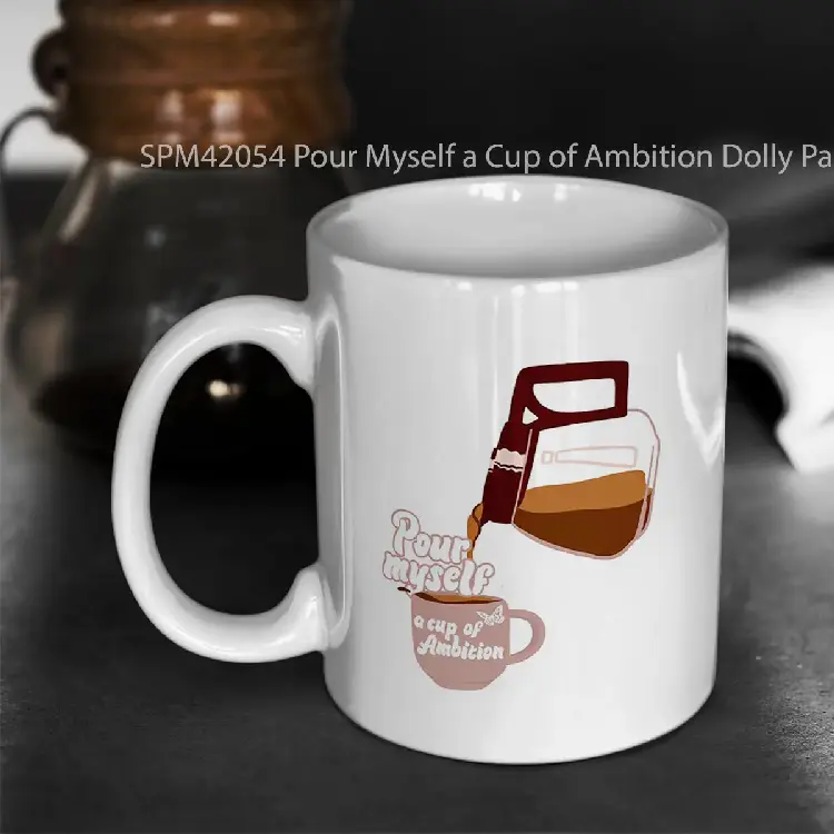 SPM42054 Pour Myself a Cup of Ambition Dolly Parton 9 to 5 Gelas Keramik Supermug