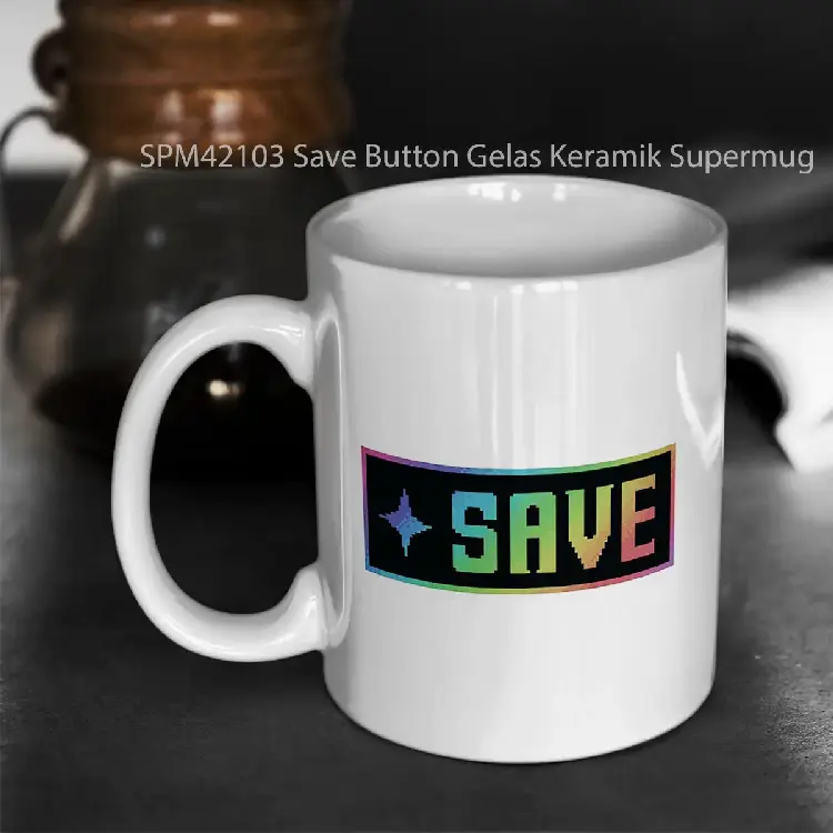 SPM42103 Save Button Gelas Keramik Supermug
