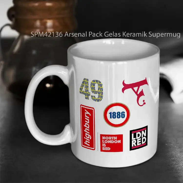 SPM42136 Arsenal Pack Gelas Keramik Supermug