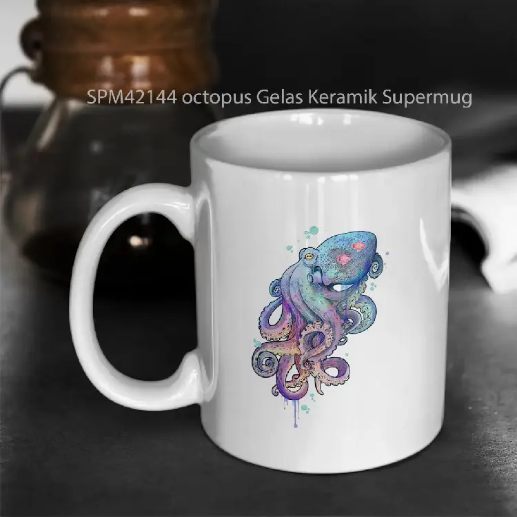 SPM42144 octopus Gelas Keramik Supermug