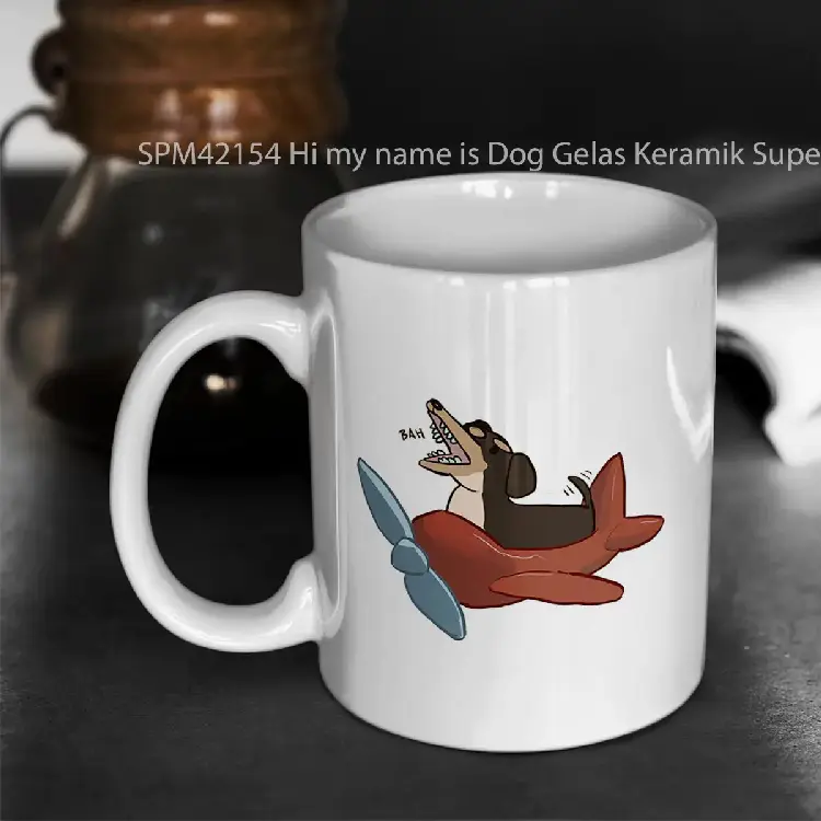 SPM42154 Hi my name is Dog Gelas Keramik Supermug