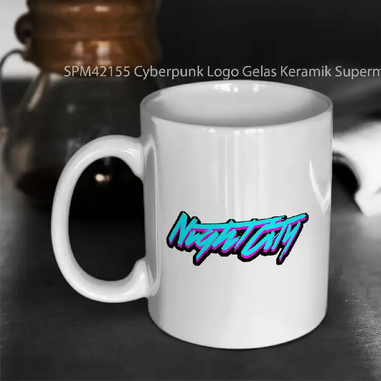 SPM42155 Cyberpunk Logo Gelas Keramik Supermug