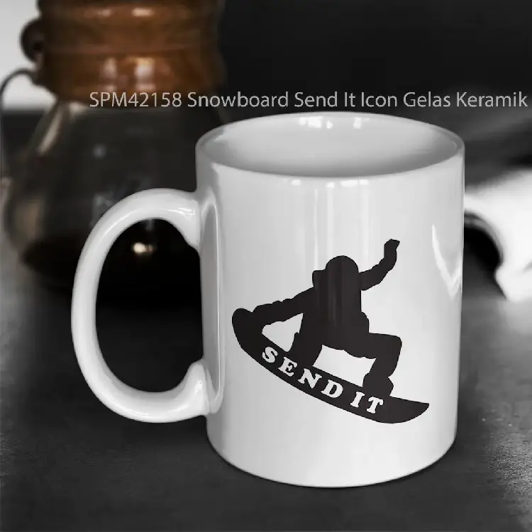 SPM42158 Snowboard Send It Icon Gelas Keramik Supermug