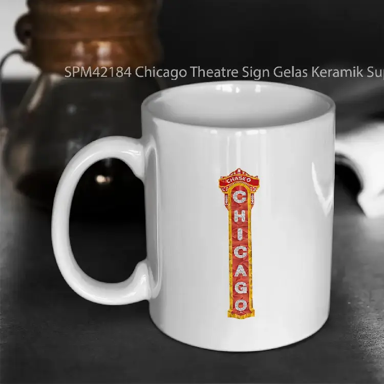 SPM42184 Chicago Theatre Sign Gelas Keramik Supermug