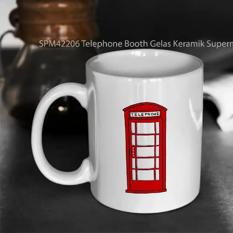 SPM42206 Telephone Booth Gelas Keramik Supermug