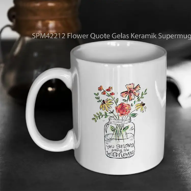 SPM42212 Flower Quote Gelas Keramik Supermug