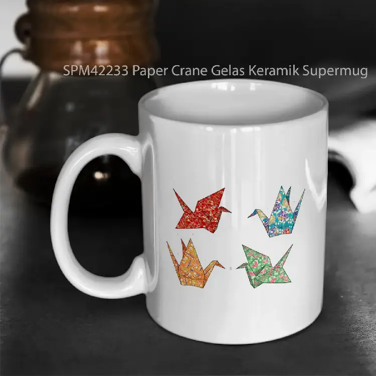 SPM42233 Paper Crane Gelas Keramik Supermug