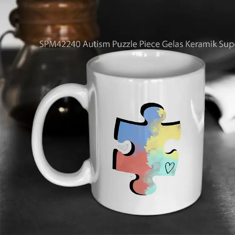 SPM42240 Autism Puzzle Piece Gelas Keramik Supermug