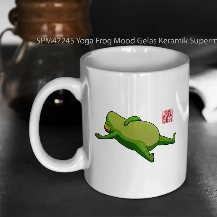 SPM42245 Yoga Frog Mood Gelas Keramik Supermug