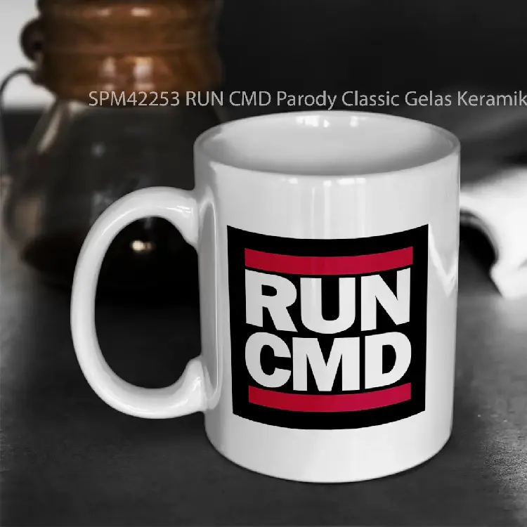 SPM42253 RUN CMD Parody Classic Gelas Keramik Supermug
