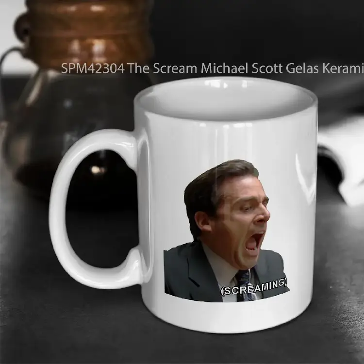 SPM42304 The Scream Michael Scott Gelas Keramik Supermug