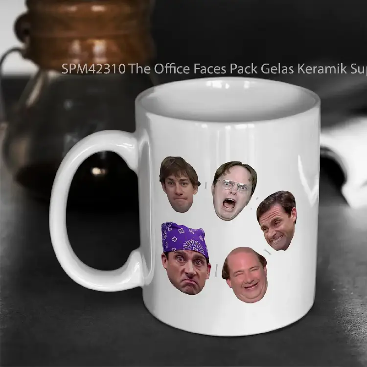 SPM42310 The Office Faces Pack Gelas Keramik Supermug