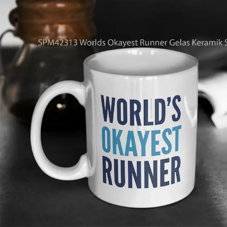 SPM42313 Worlds Okayest Runner Gelas Keramik Supermug