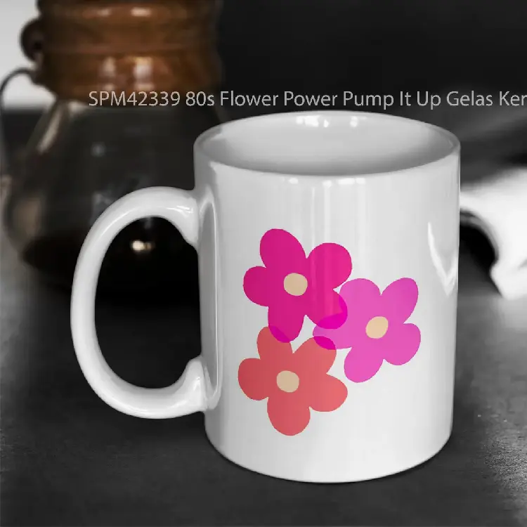 SPM42339 80s Flower Power Pump It Up Gelas Keramik Supermug