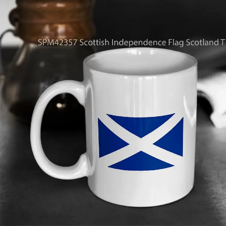 SPM42357 Scottish Independence Flag Scotland T Shirt Gelas Keramik Supermug