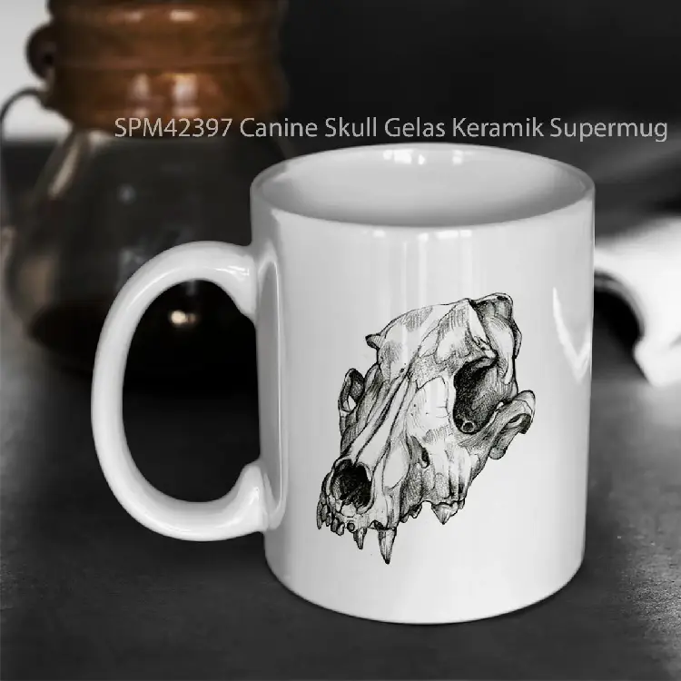 SPM42397 Canine Skull Gelas Keramik Supermug