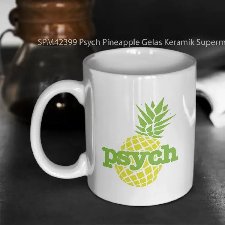 SPM42399 Psych Pineapple Gelas Keramik Supermug