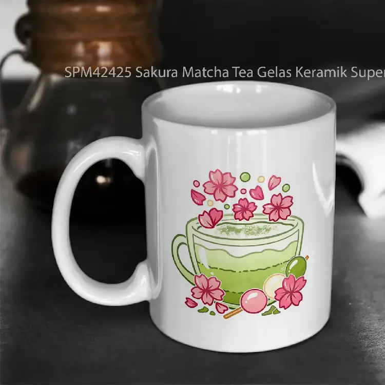 SPM42425 Sakura Matcha Tea Gelas Keramik Supermug