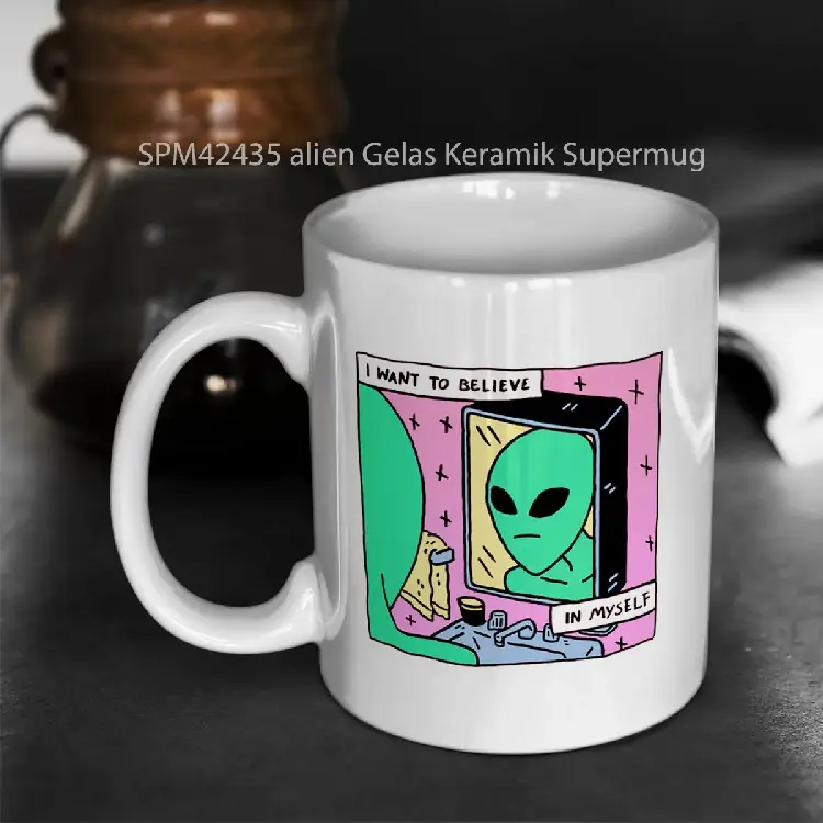 SPM42435 alien Gelas Keramik Supermug